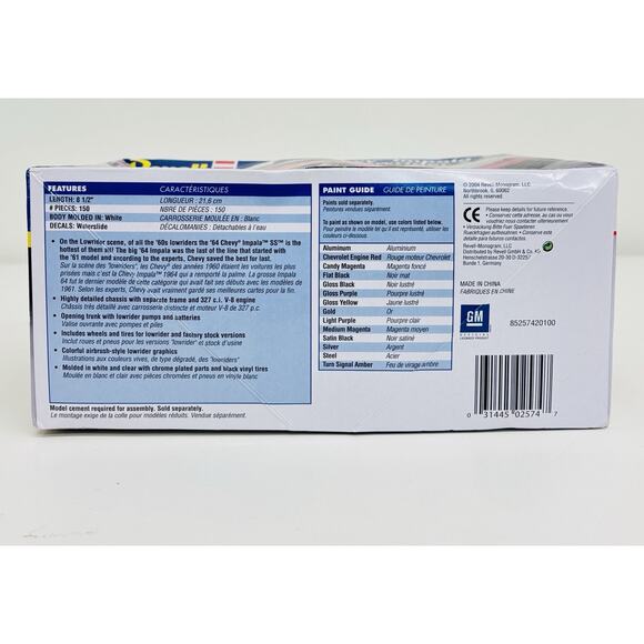 Revell Lowriders '64 Chevy Impala SS Lowrider 2n1 1:25 Plastic Model Kit 85-2574 - Picture 5 of 8